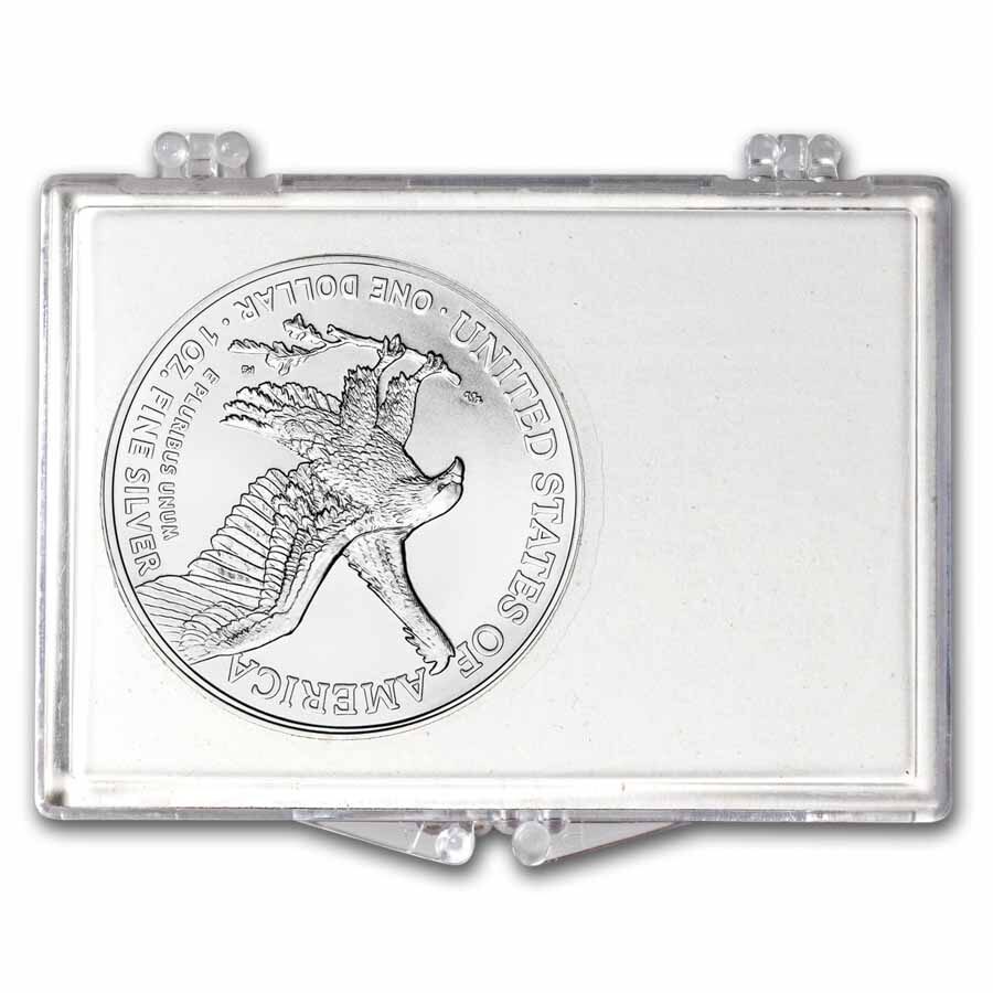 2026 1 oz Silver Eagle - w/Snap-Lock, American Flag & Uncle Sam
