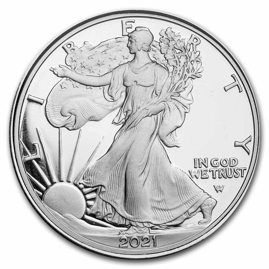2021-W Proof American Silver Eagle (Type 2) PF-70 NGC (FDI)