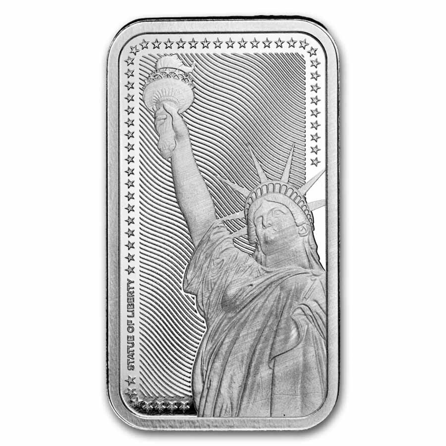 5 oz Silver Bar - Statue of Liberty