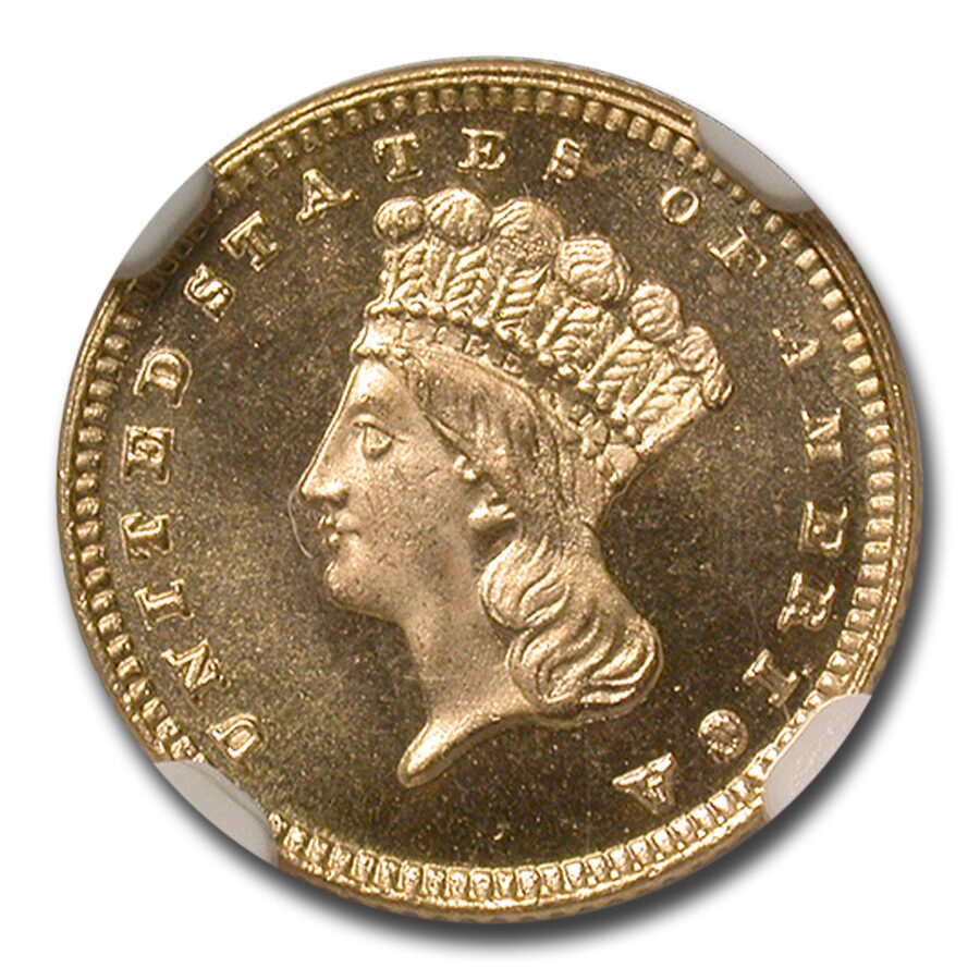 1880 $1 Indian Head Gold MS-67+ NGC CAC (PL)