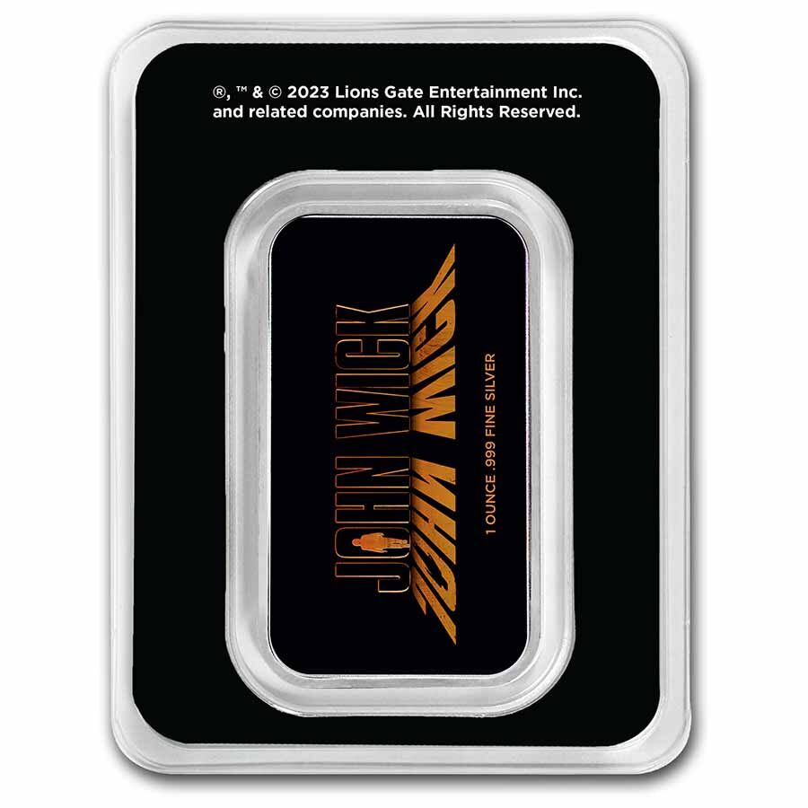 John Wick 1 oz Silver Silhouette Bar w/ TEP