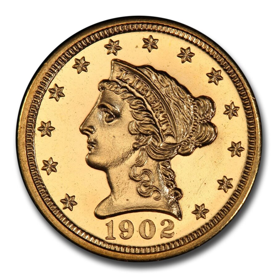 1902 $2.50 Liberty Gold Quarter Eagle PR-66 PCGS CAC