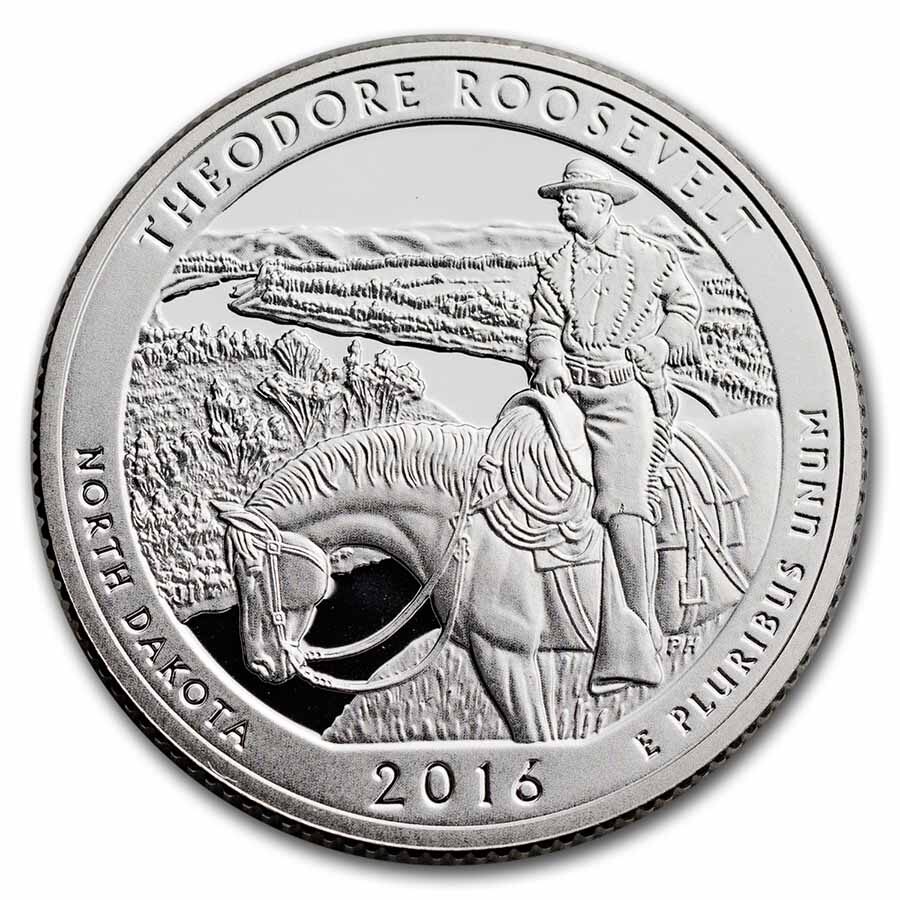 2016-S ATB Quarter Theodore Roosevelt National Park Proof(Silver)