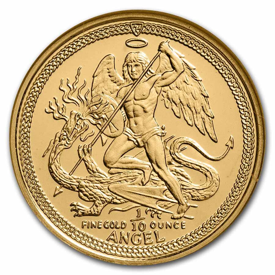 1984 Isle of Man 1/10 oz Gold Proof Angel PF-69 NGC
