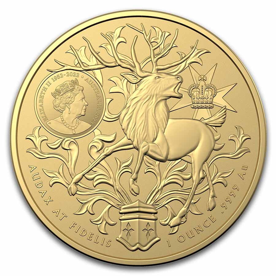2023 Australia $100 1 oz Gold Coat of Arms - Queensland BU