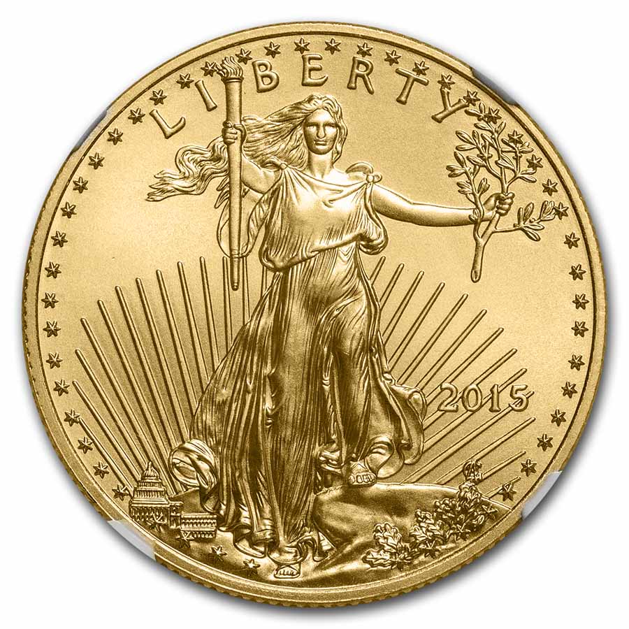 2015 1/2 oz American Gold Eagle MS-70 NGC (FDI)