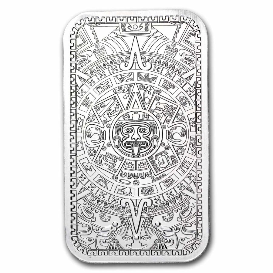 1 oz Silver Bar - Aztec