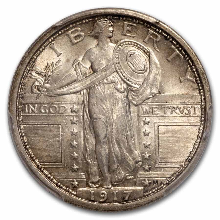 1917 Standing Liberty Quarter Type-I AU-58 PCGS (FH)