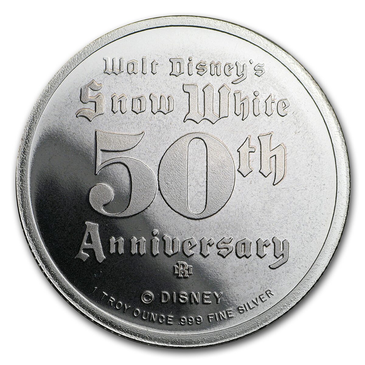 1 oz Silver - Disney's Snow White 50th Anniv (Sleepy w/Box & COA)