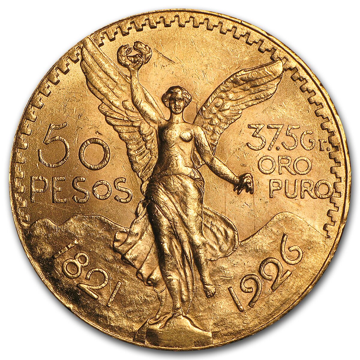 1926 Mexico Gold 50 Pesos AU