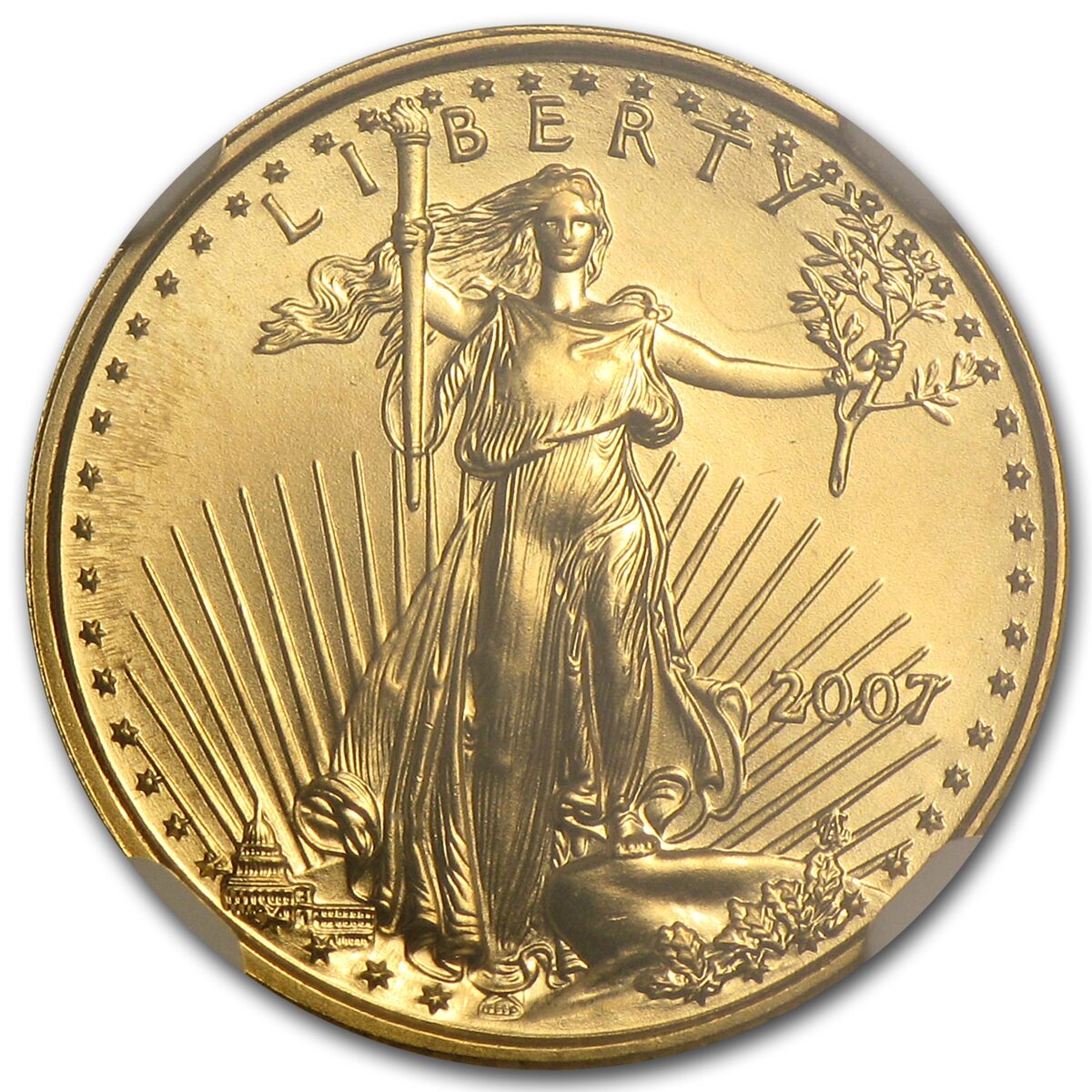 2007 1/10 oz American Gold Eagle MS-69 NGC