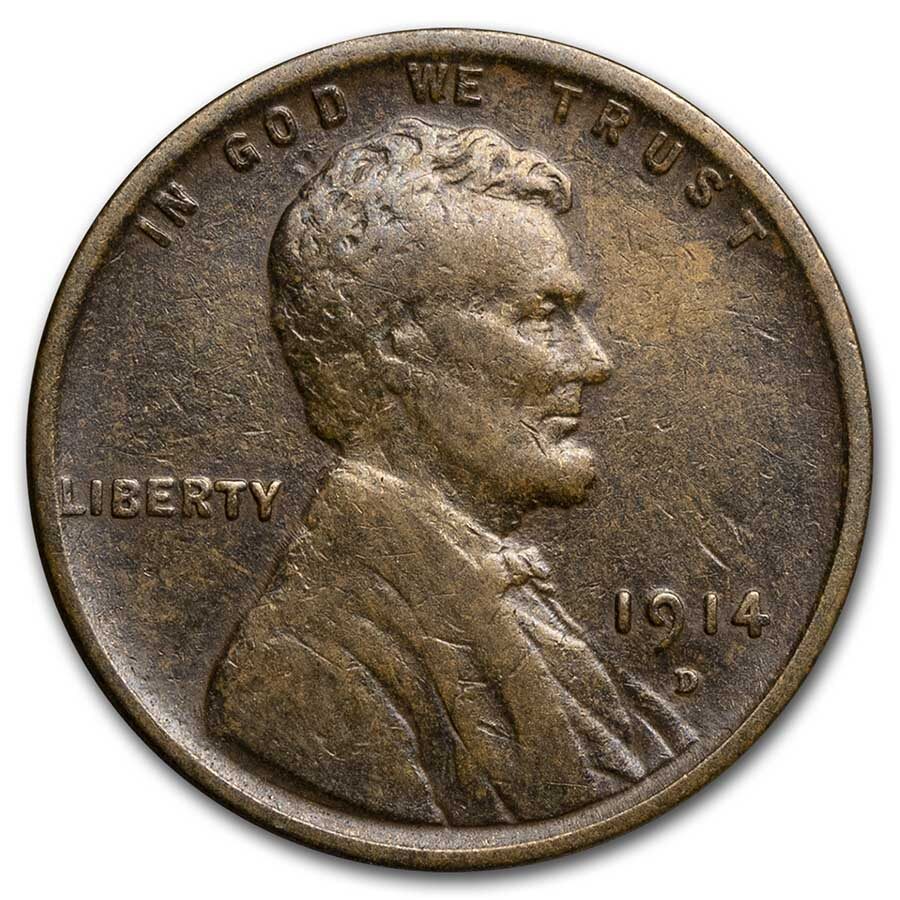 1914-D Lincoln Cent VF Details