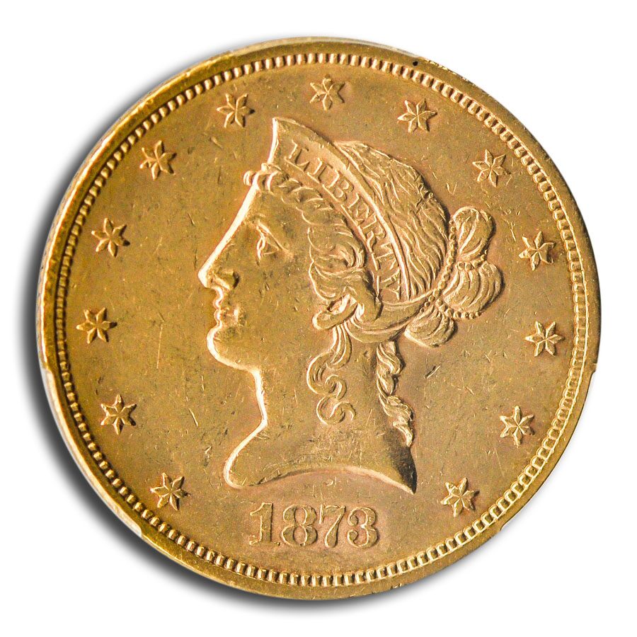 1873-S $10 Liberty Gold Eagle AU-58 PCGS CAC