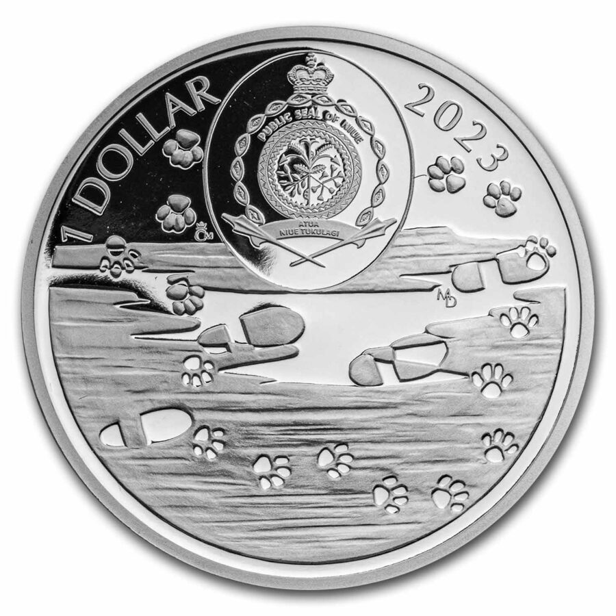 2023 Niue 1 oz Silver Proof Dog Breeds: Doberman