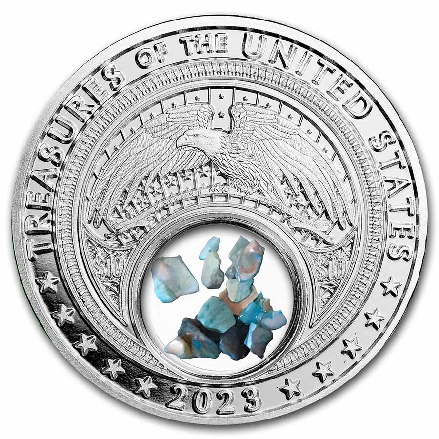 2023 1 oz Ag Treasures of the U.S. Rhode Island Oyster Shells