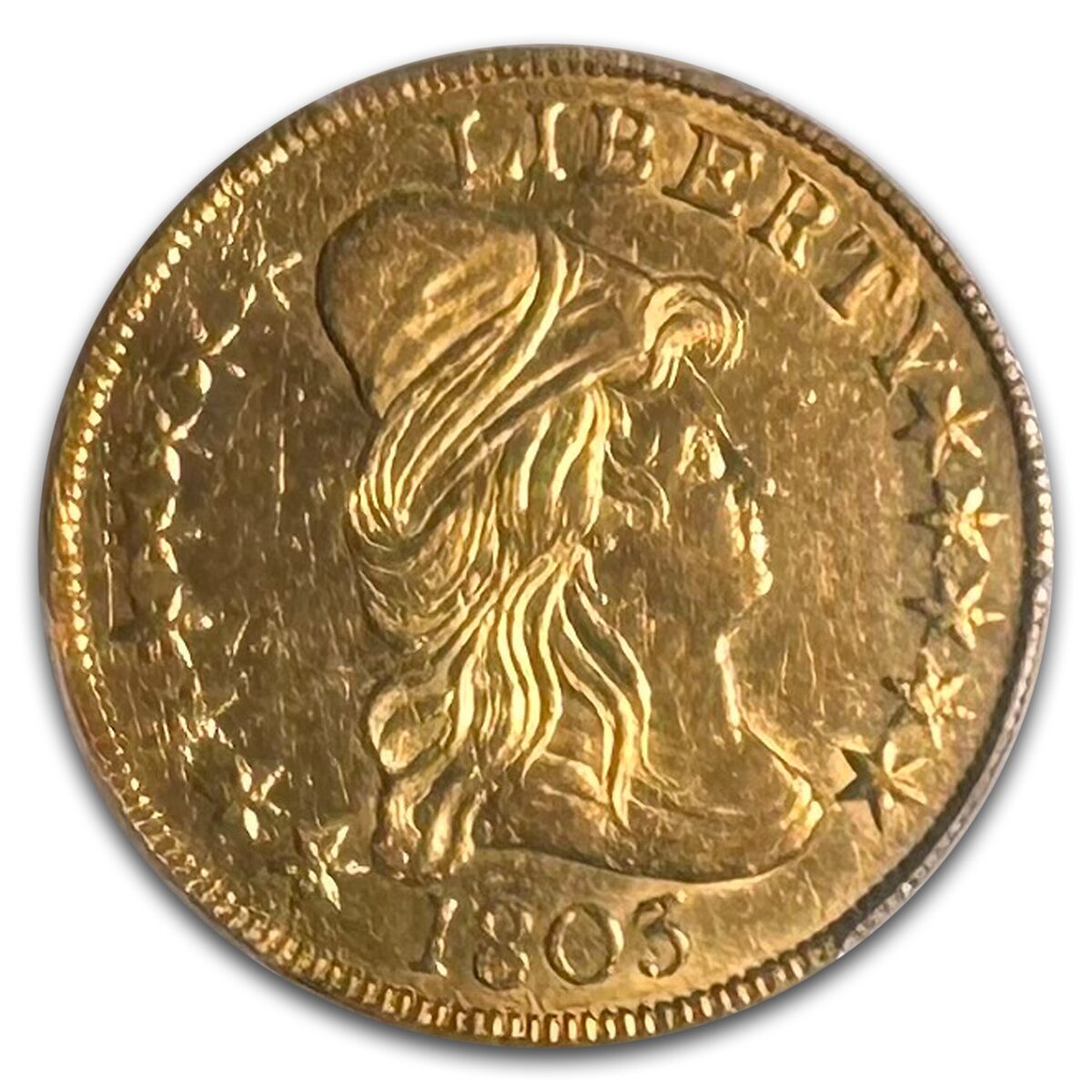1803 $10 Turban Head Gold Eagle AU-58 PCGS