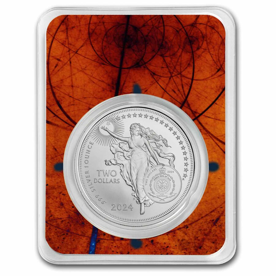 2024 Niue 1 oz Silver Icons: Johannes Gutenberg in TEP