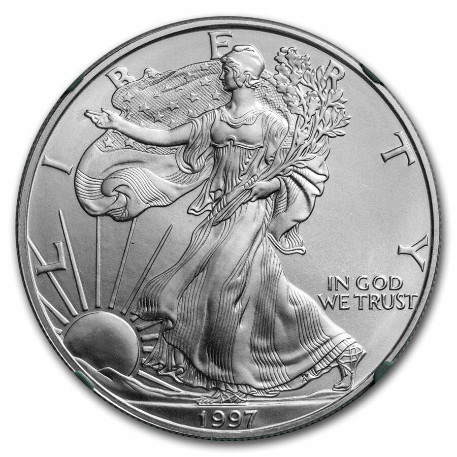 1997 American Silver Eagle MS-69 NGC (Green Holder)