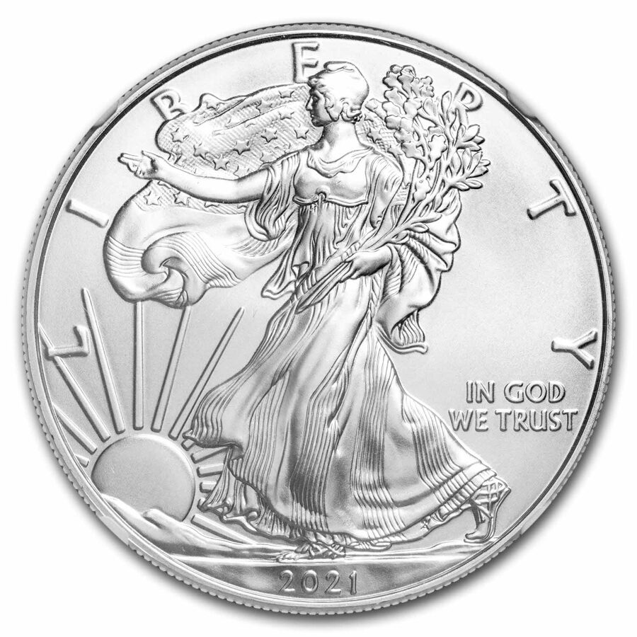 2021 (P) American Silver Eagle (Type 1) MS-69 NGC