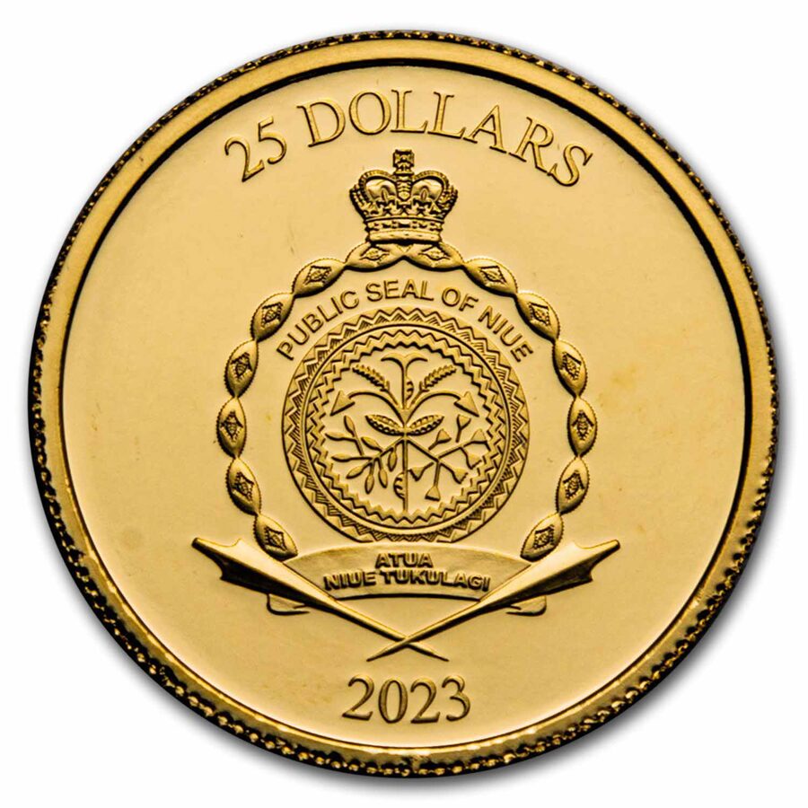 2023 Niue 1/4 oz Gold Coin $25 Superman 85th Anniversary