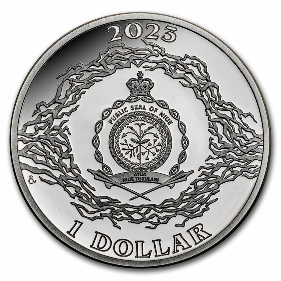 2023 Niue 1 oz Silver Proof Nikola Tesla; Niagara Falls
