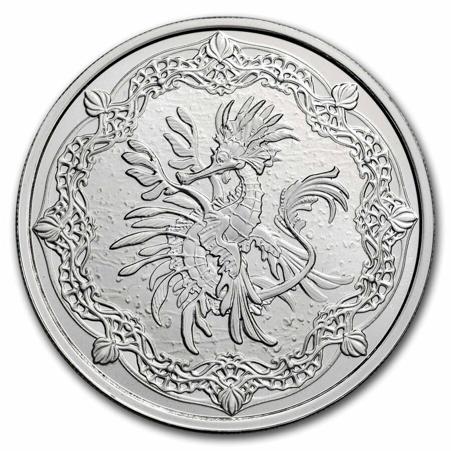 2022 Samoa 1 oz Silver 2 Tala Sea Dragon BU