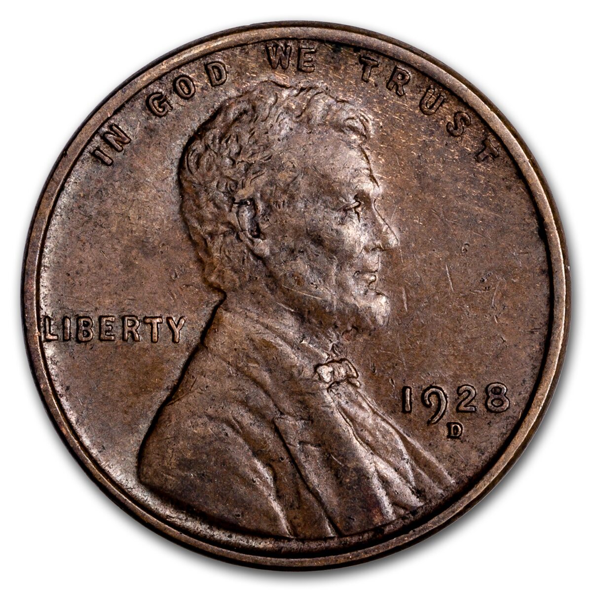 1928-D Lincoln Cent AU