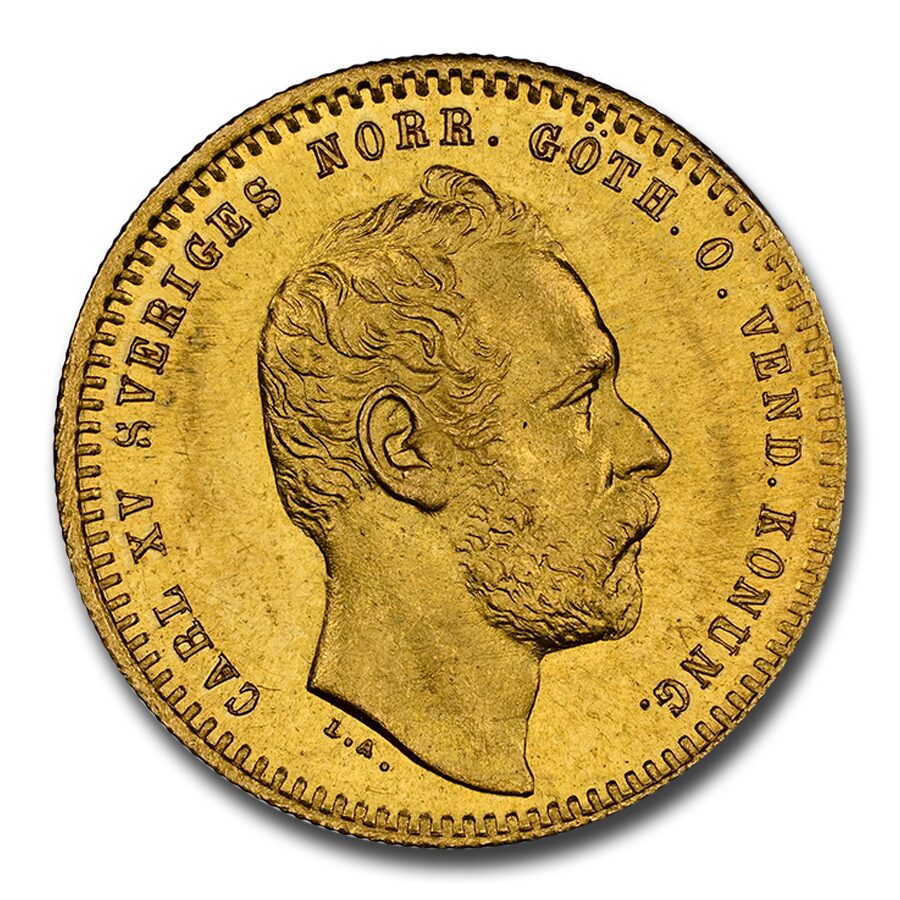 1863 Sweden Gold Ducat Carl XV Adolf MS-66 NGC