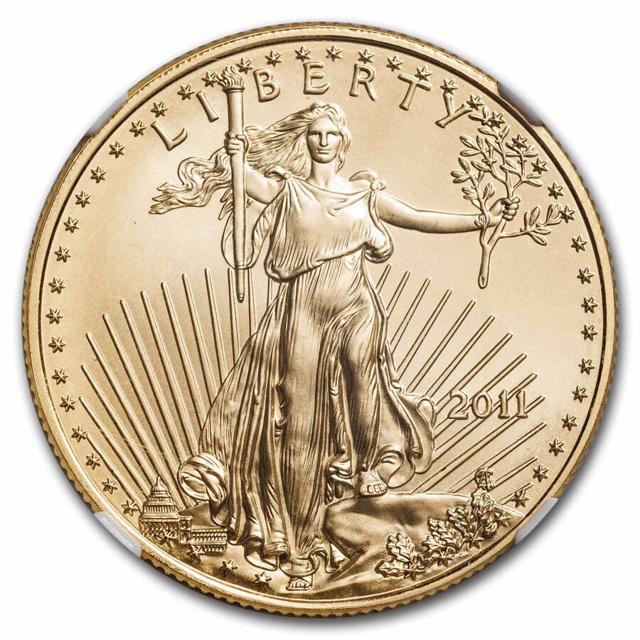 2011 1/2 oz American Gold Eagle MS-69 NGC