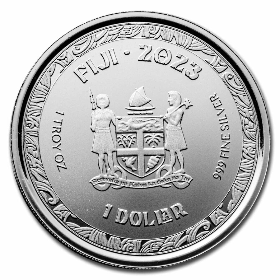 2023 Fiji 1 oz Silver Koi Fish Proof (Colorized)