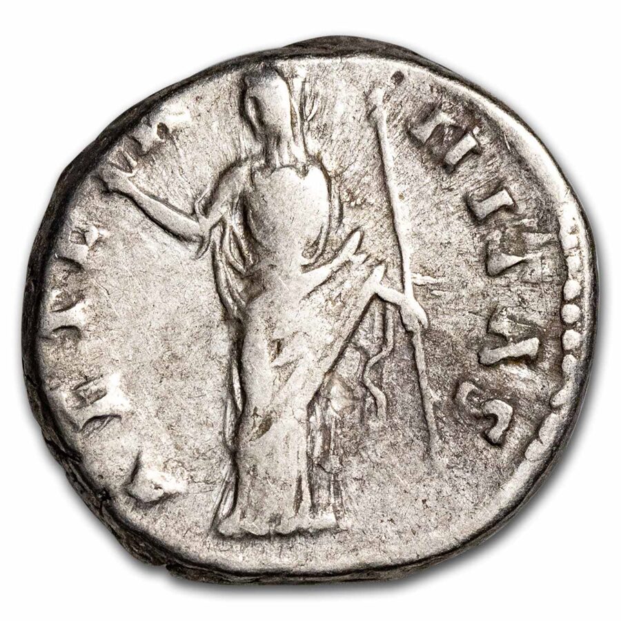 Roman Empire AR Denarius Faustina Sr 138-141 AD XF (Random)