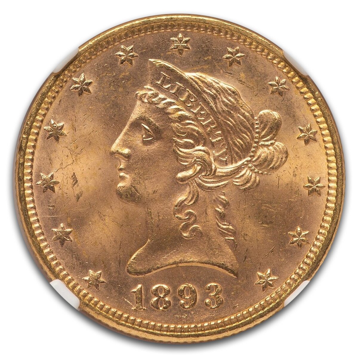 1893 $10 Liberty Gold Eagle MS-65 NGC