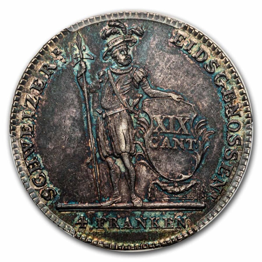 1814 Switzerland Lucern Canton 4 Franchi MS-62 PCGS