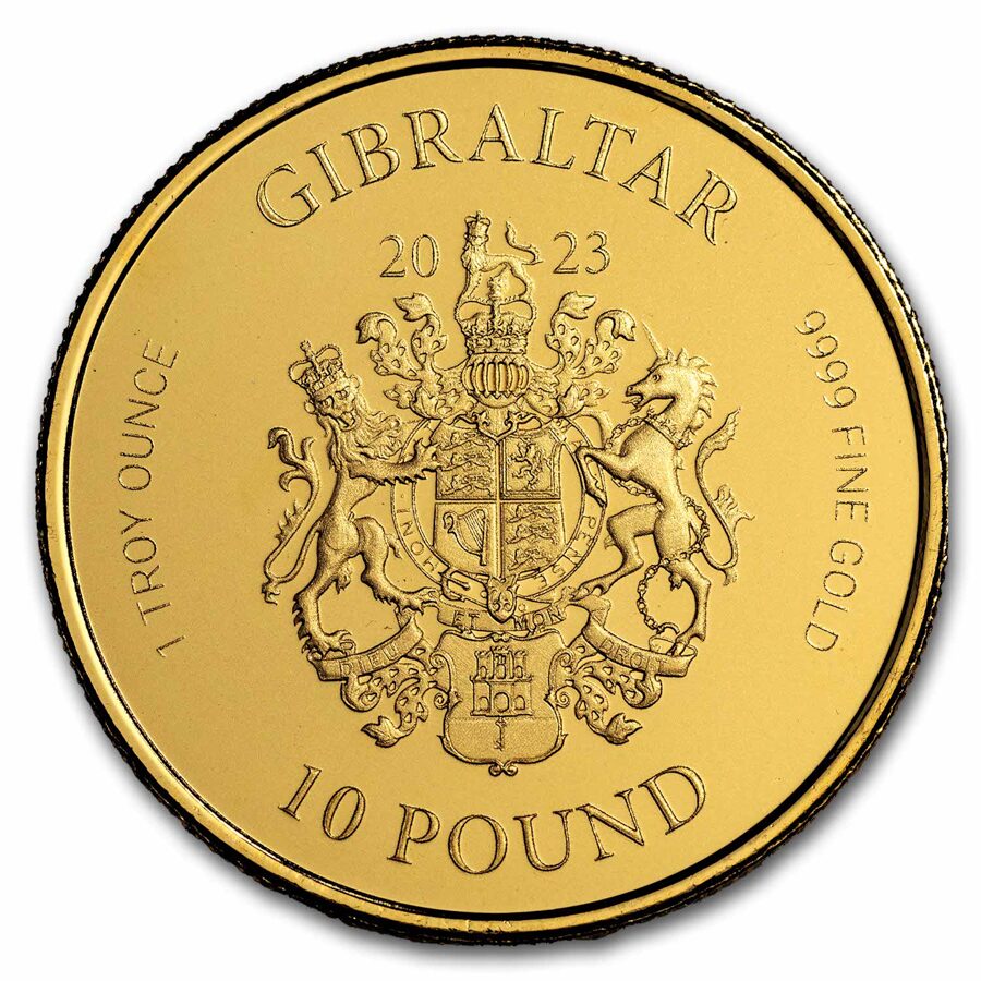 2023 Gibraltar 1 oz Gold Lady Justice BU