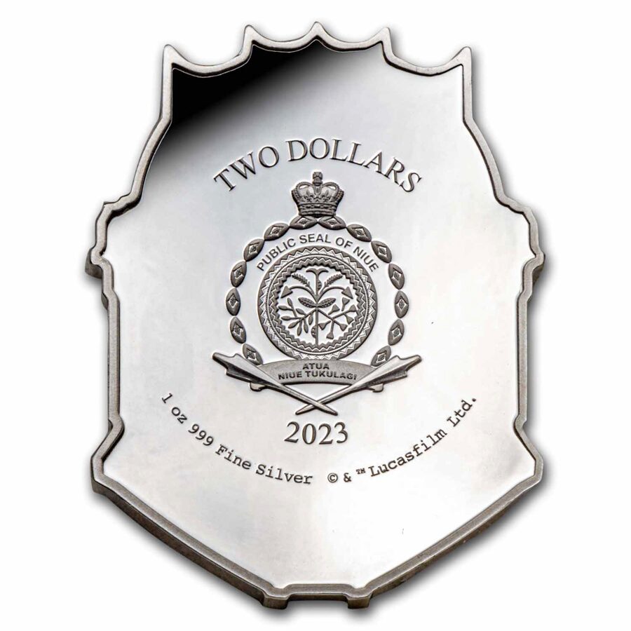 2023 Niue 1 oz Ag $2 Star Wars Mandalorian Helmets: The Armorer