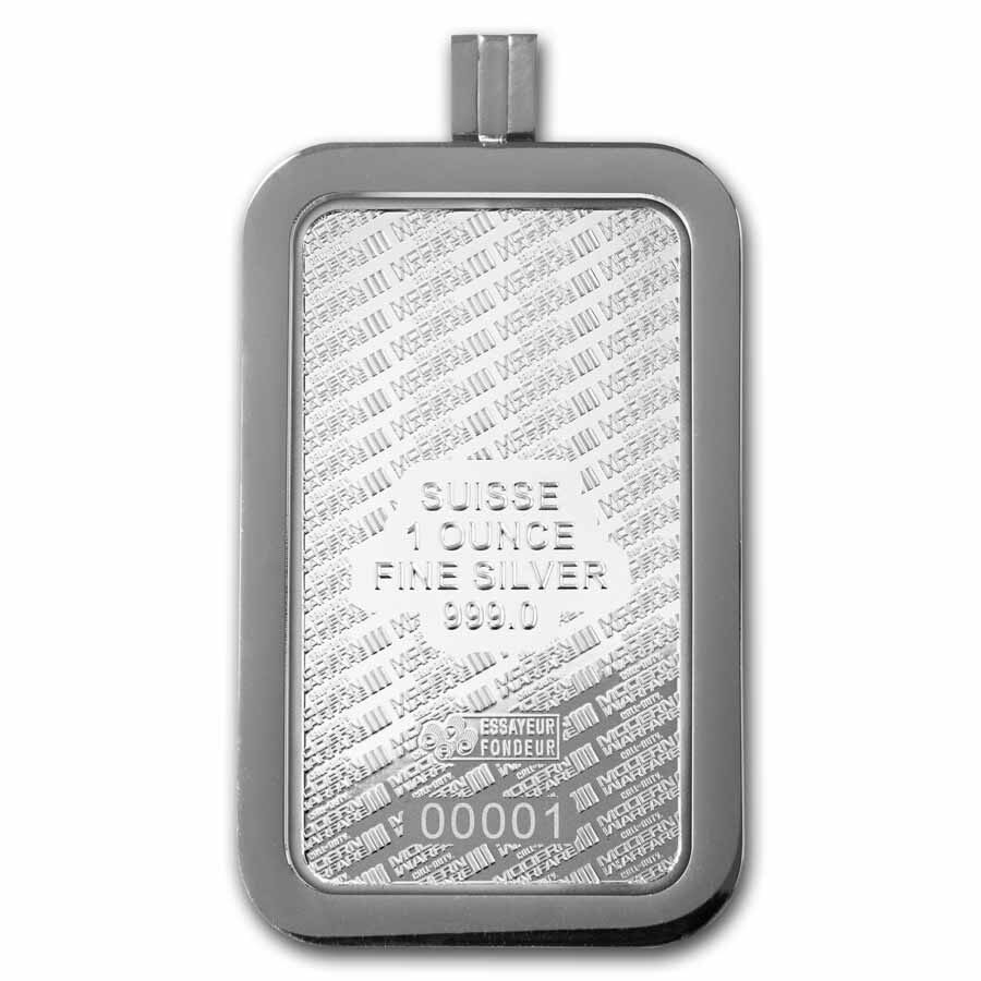 PAMP 1 oz Silver MWIII Call of Duty Prooflike Bar in Bezel