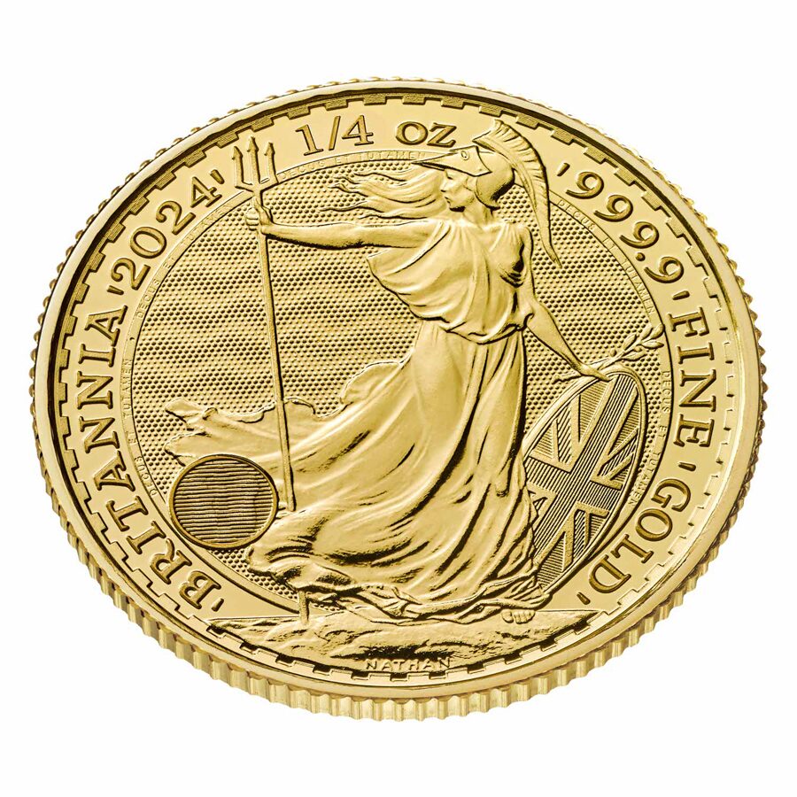 2024 Great Britain 1/4 oz Gold Britannia BU (King Charles III)