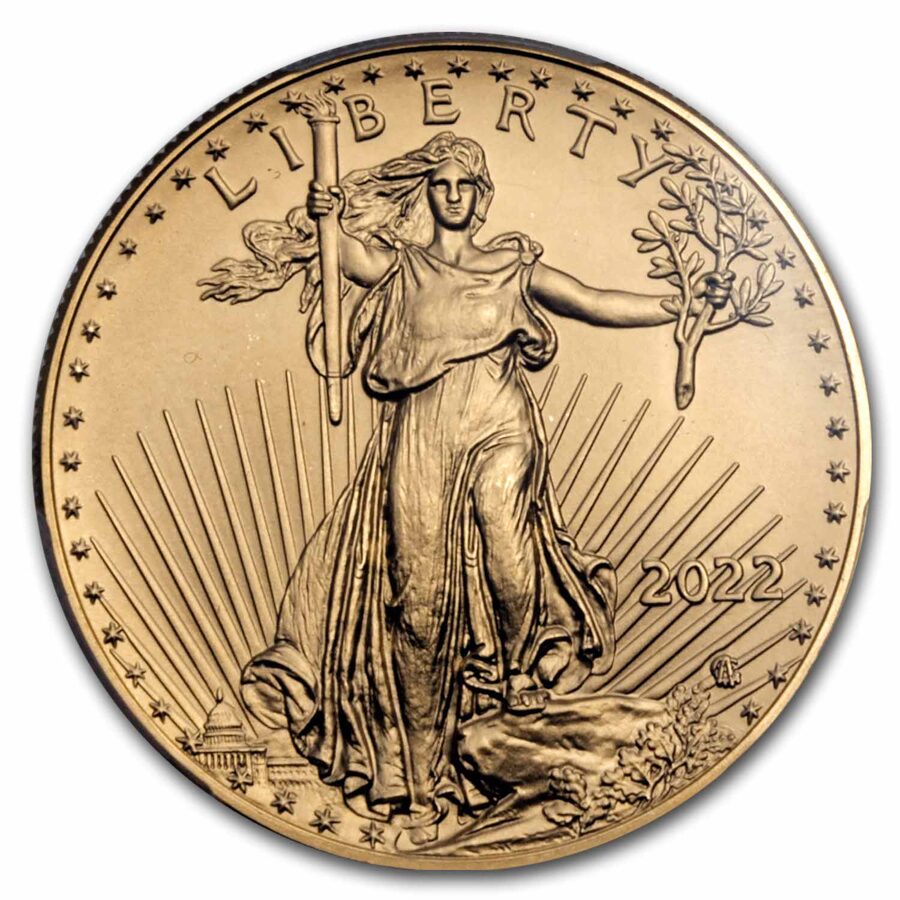 2022 1 oz American Gold Eagle MS-70 PCGS (FDI, Sabin)
