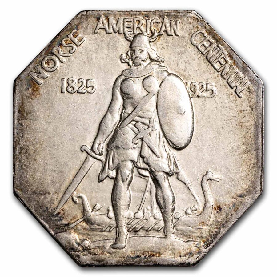 1925 Norse-American Centennial Thin Medal AU