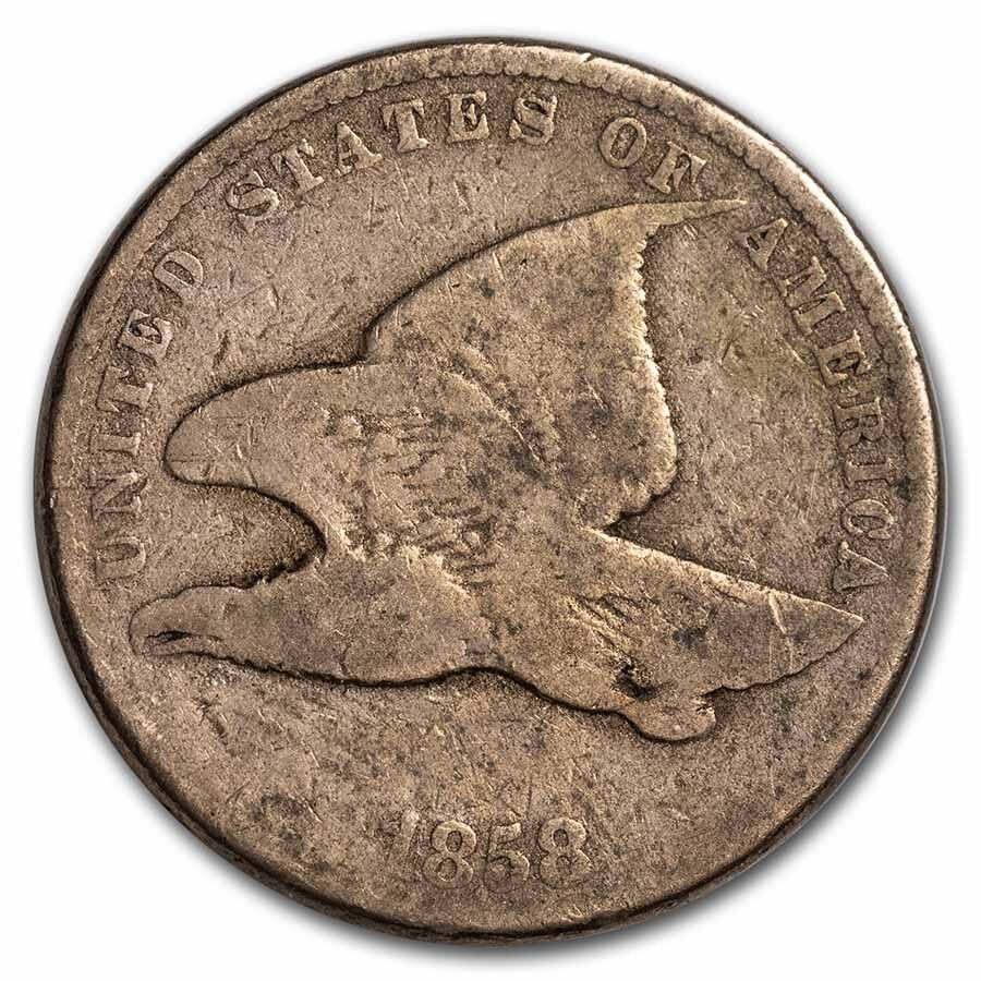 1858 Flying Eagle Cent Small Letters VG Details