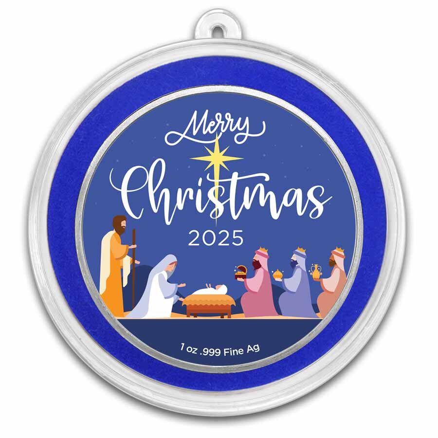 2025 1 oz Silver Colorized Round - Gifts of the Three Wise Men