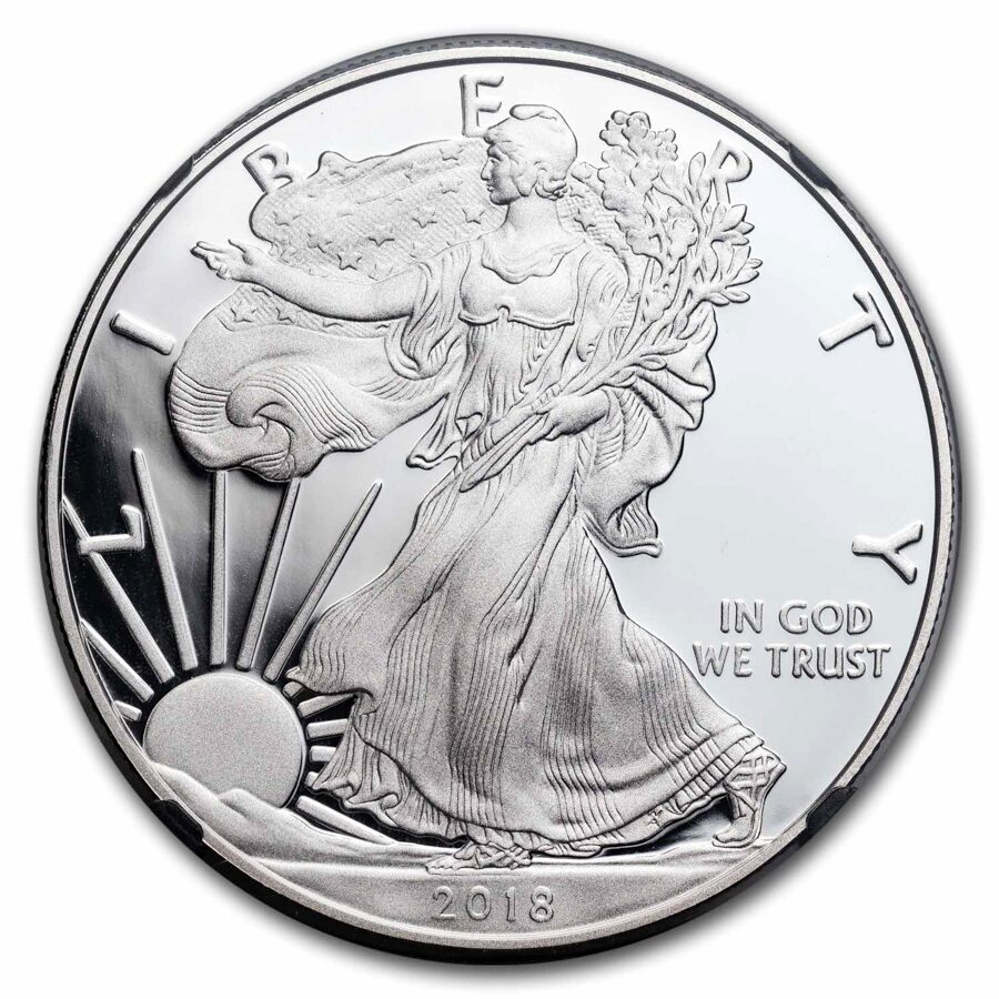 2018-W Proof American Silver Eagle PF-70 NGC (FDI, Mercanti)