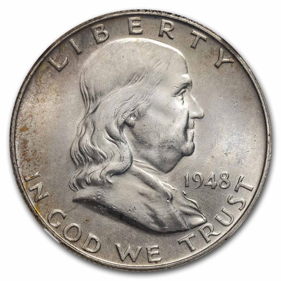 1948 Franklin Half Dollar MS-63 NGC (FBL)