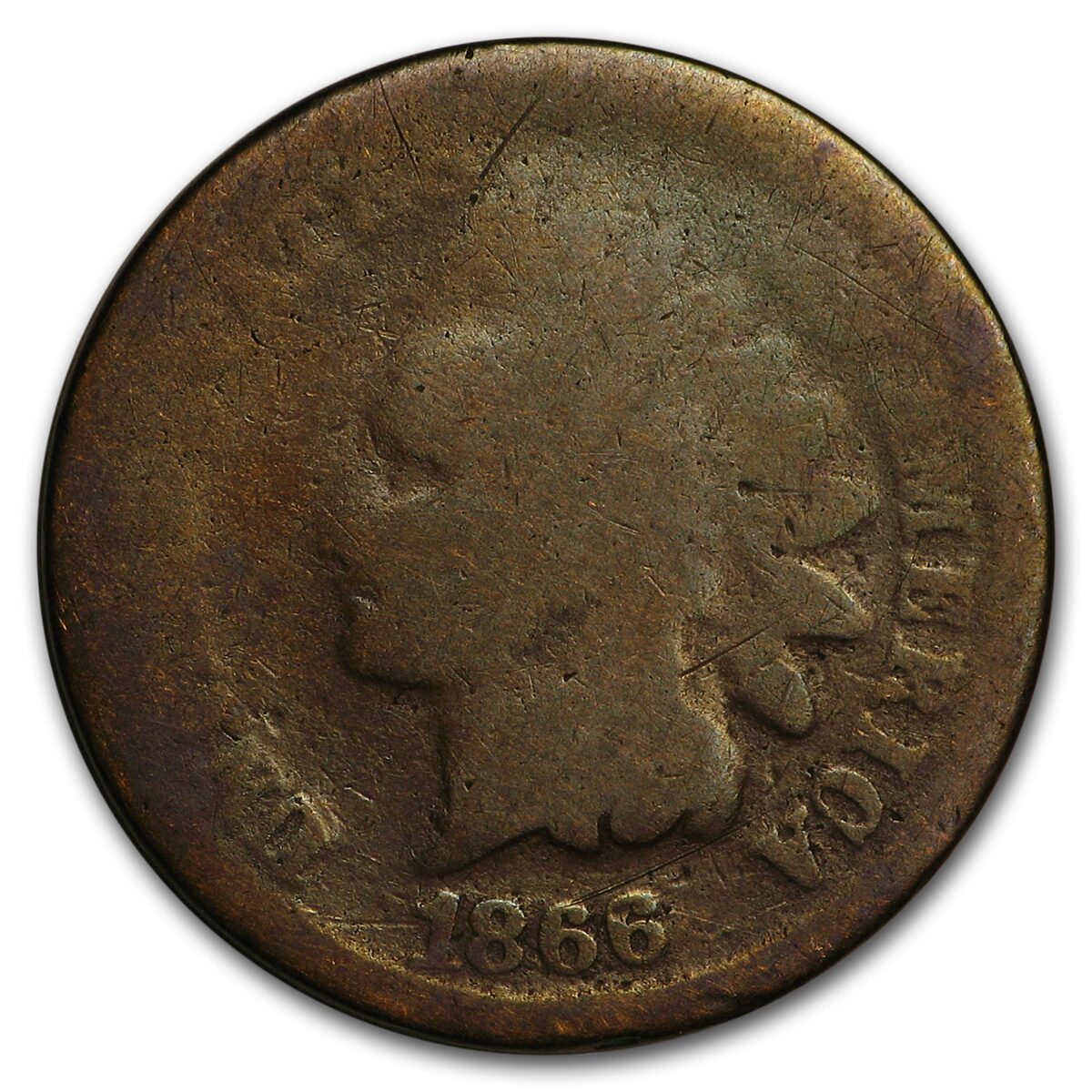 1866 Indian Head Cent AG
