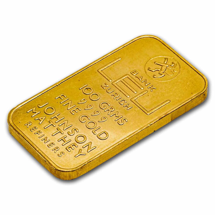 100 gram Gold Bar - Johnson Matthey (Leu Bank)