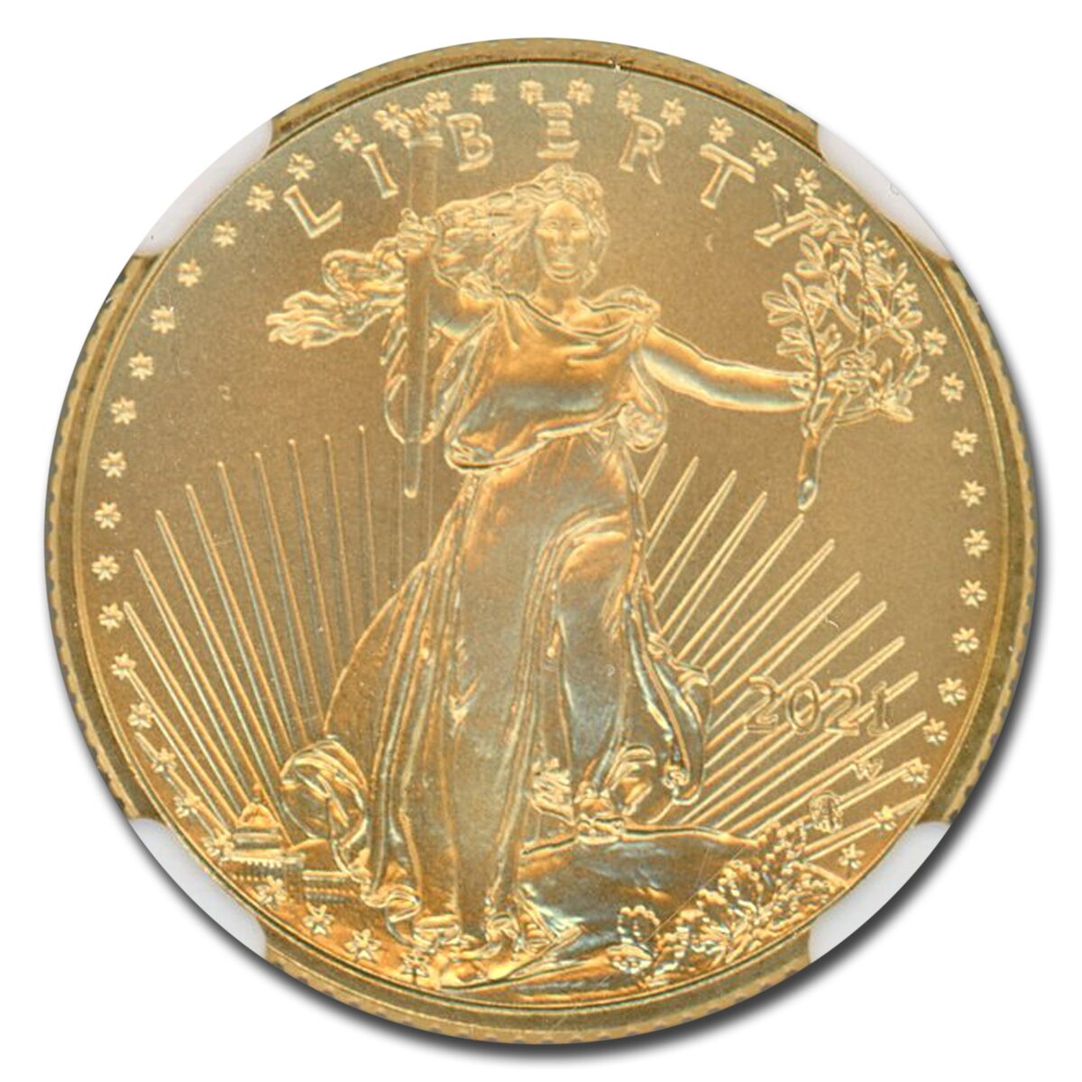 2021-W 1/4 oz American Gold Eagle (Type 2) MS-69 NGC (Norris)