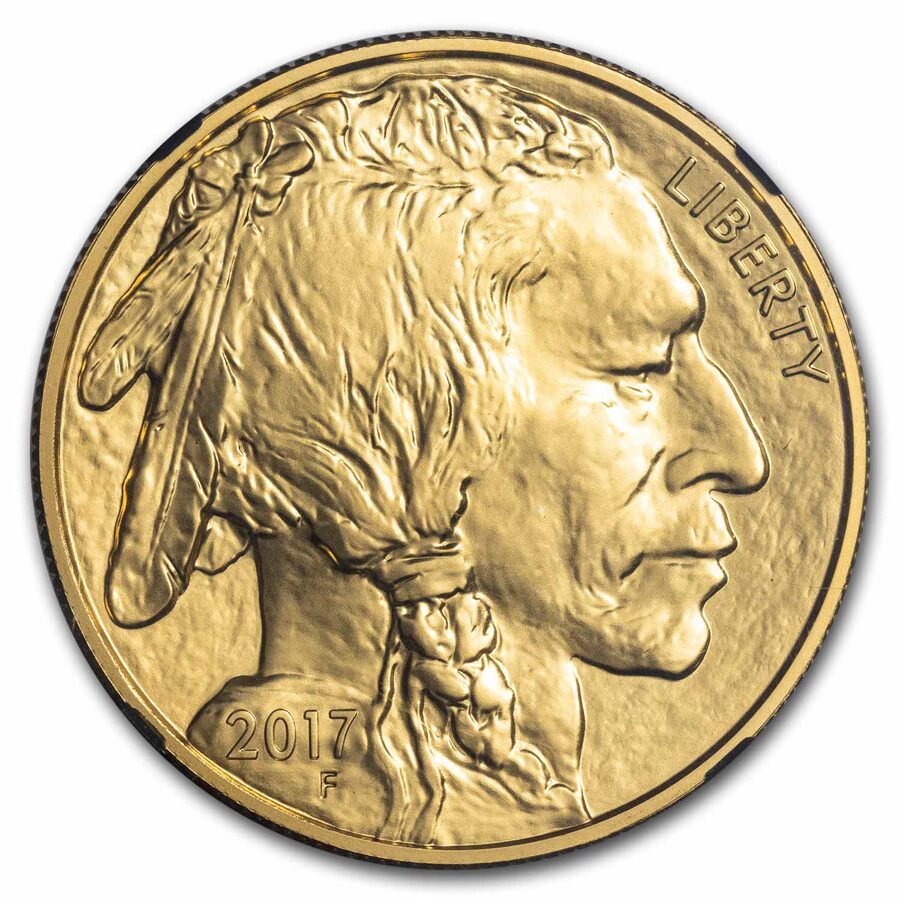 2017 1 oz Gold Buffalo MS-70 NGC (FDI, Moy)