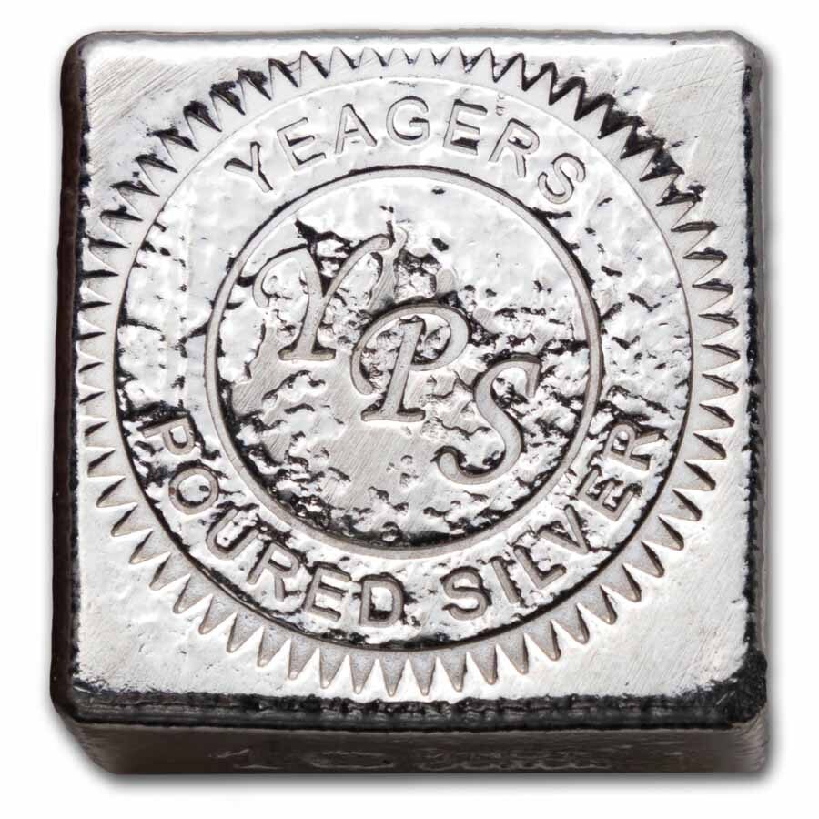 10 oz Hand Poured Silver - Cube