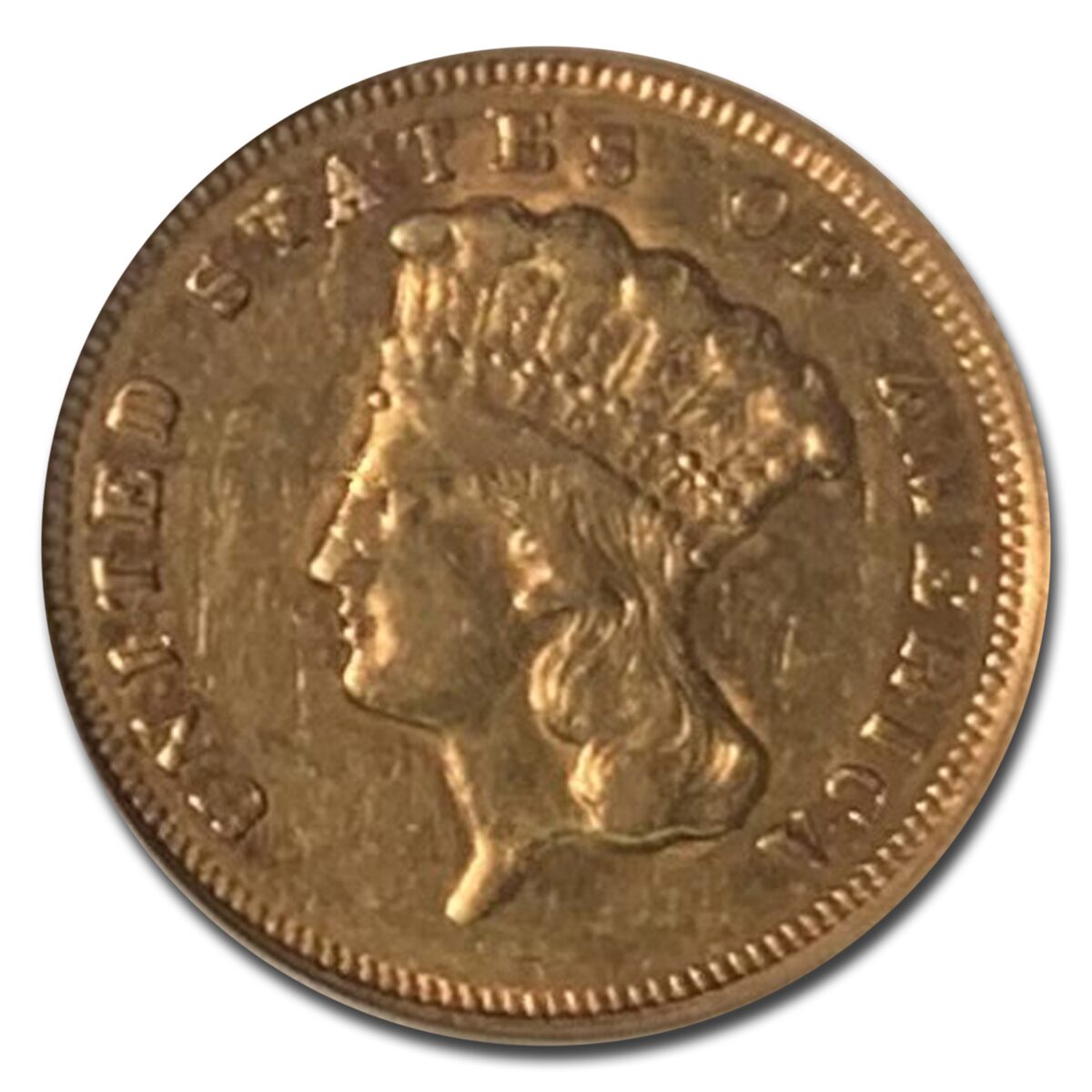1874 $3 Gold Princess XF-45 NGC