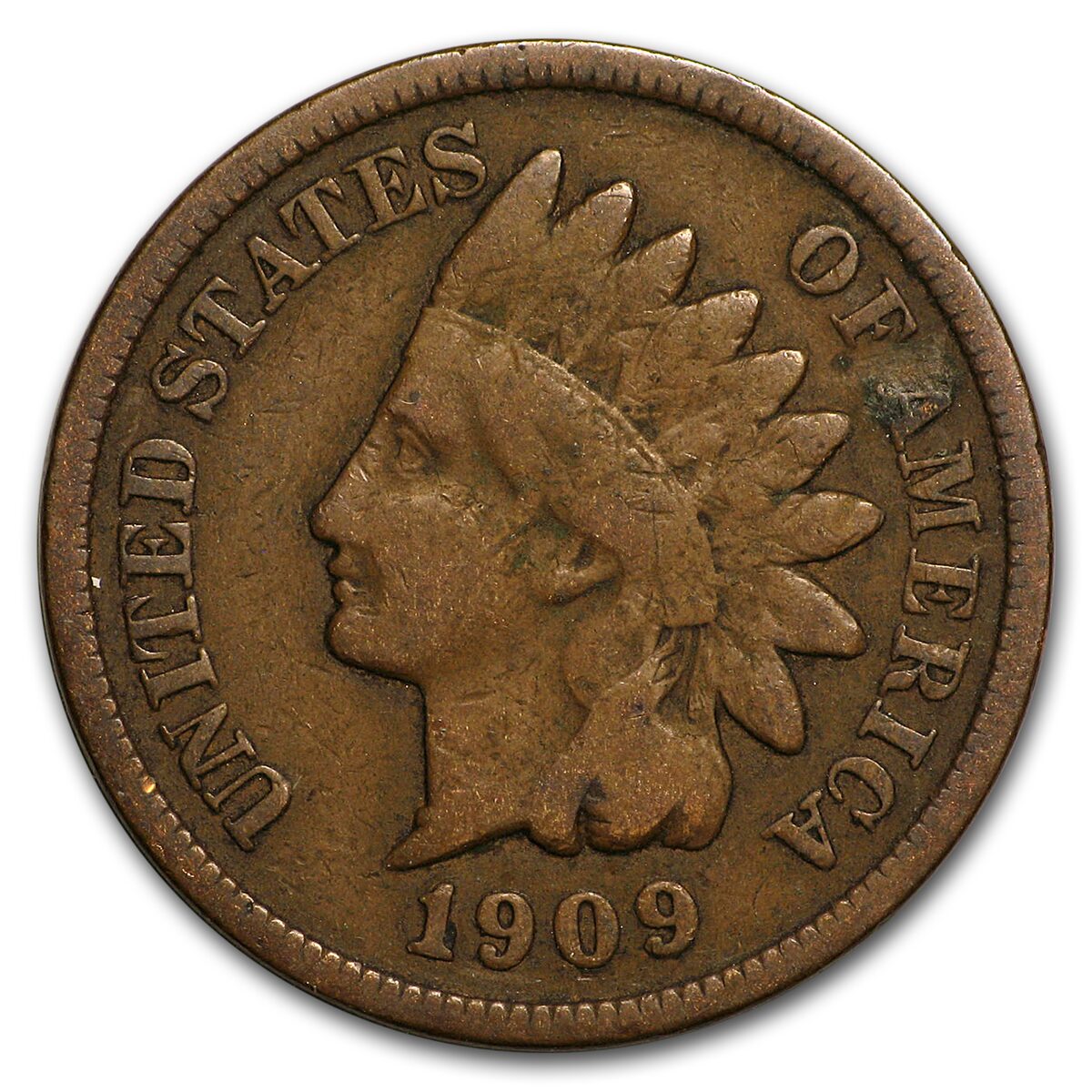 1909 Indian Head Cent Fine